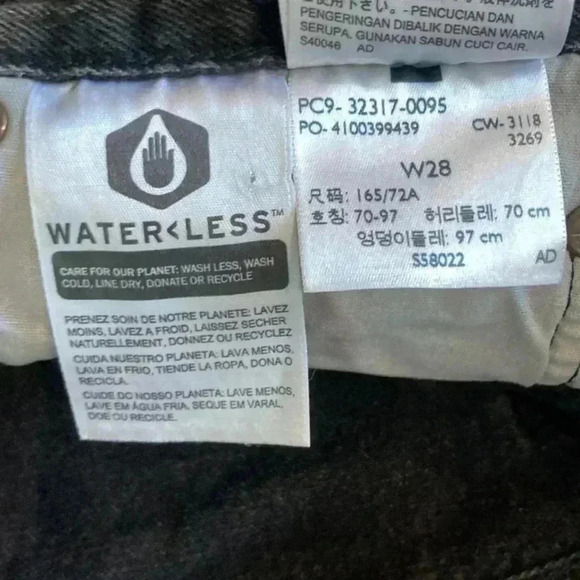 Levi’s 501 black ripped high rise jean shorts in size 28 - Picture 4 of 4